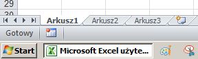 Kilka plików Excela pokazywane na pasku zadań jako jedno okno