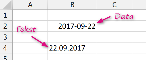 Wyrównanie daty do prawej strony