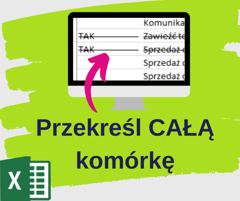 Przekreślenie Całej Komórki A Nie Tylko Jej Wartości Malinowy Excel 6948