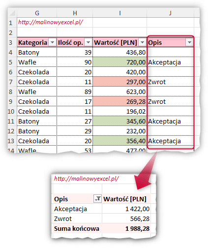 Excelowy Mailing Malinowy Excel 2329